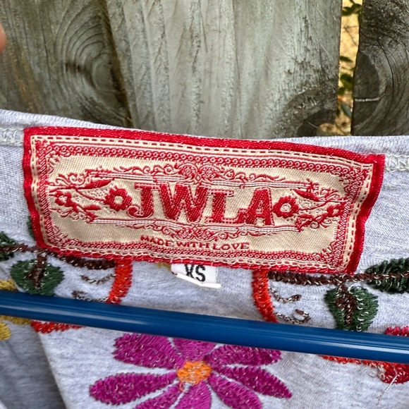 Johnny Was JWLA Embroidered LOVE Birds Floral V-neck Cotton Cap Sleeve Dress XS - Picture 4 of 12